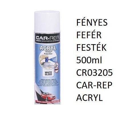 FÉNYES FEFÉR FESTÉK 500ml CR03205 CAR-REP ACRYL