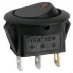 KAPCSOLÓ TS111 VILÁGíTÓS LEDES KEREK PIROS 12V