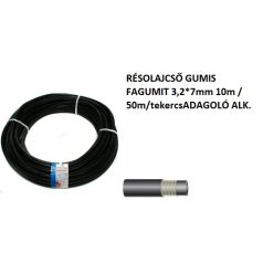   RÉSOLAJCSŐ GUMIS FAGUMIT 3,2x7mm Csak tekercsben 10 méter Az ár méterre vonatkozik