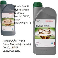   Honda GYÁRI Hybrid Green Motorolaj ( benzin) 0W20, 1 LITER 08232P99S1LHE 