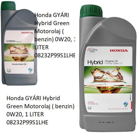 Honda GYÁRI Hybrid Green Motorolaj ( benzin) 0W20, 1 LITER 08232P99S1LHE 