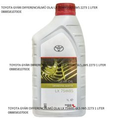   TOYOTA GYÁRI DIFFERENCIÁLMŰ OLAJ LX 75W85 GL5 JWS 2273 1 LITER 0888581070OE