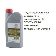   Toyota Gyári Automata sebességváltó szervokormány olaj TOYOTA ATF D III 0888680506, térfogat 1 liter, Dexron III