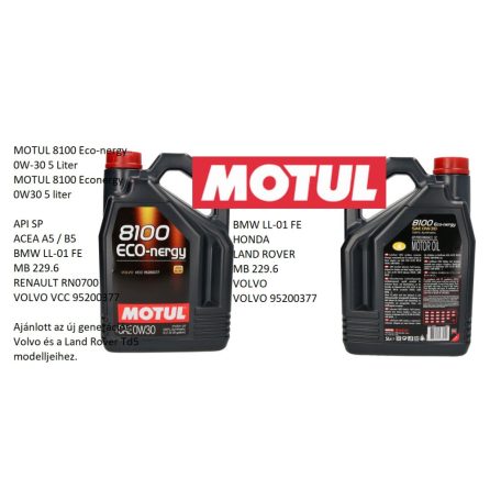 MOTUL 8100 Econergy 0W30 5 liter