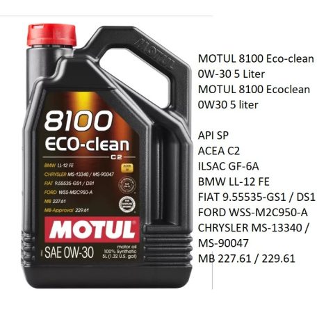 MOTUL 8100 Ecoclean 0W30 5 liter