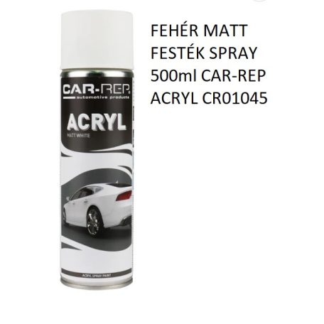 FEHÉR MATT FESTÉK SPRAY 500ml CAR-REP ACRYL CR01045 