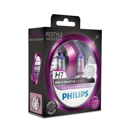 PHILIPS 12V H7 55W PX26D LILA COLOR vision 