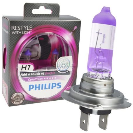 PHILIPS 12V H7 55W PX26D LILA COLOR vision 