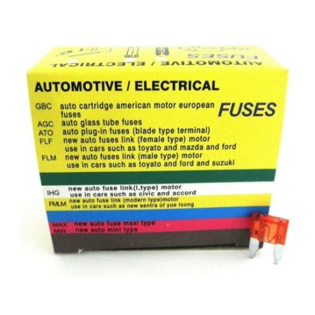 Biztosíték Mini, késes, 10A, 100db/csomag