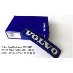   Volvo Gyári Embléma 30796427 VOLVO S60 II, S80 II, V60 I, V70 III, XC60 I, XC70 II, XC90 II 03.06-12.21