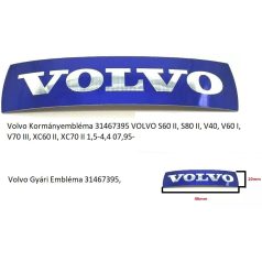   Volvo Gyári Embléma 31467395, Volvo Kormányembléma 31467395 VOLVO S60 II, S80 II, V40, V60 I, V70 III, XC60 II, XC70 II 1,5-4,4 07,95-