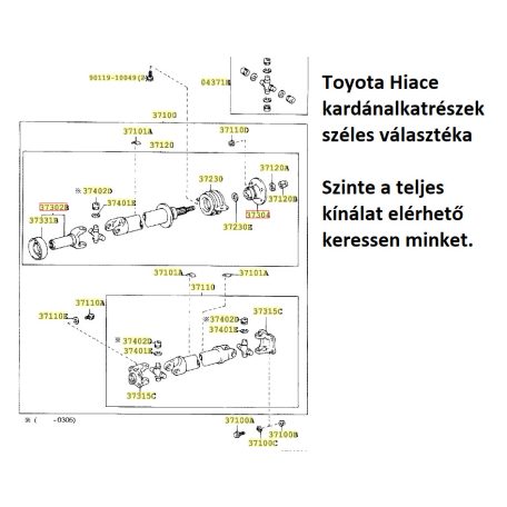 Toyota Gyári hajtótengely szerelvényeleme (propeller tengely karima) 3730435041-toyota