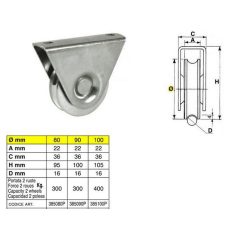 TOLÓKAPUV.IBFM KERÉK TALP CSAV 16 "U" 80