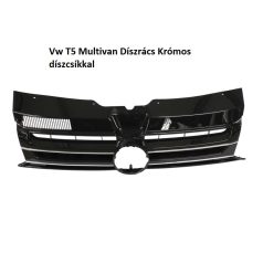 Vw T5 Multivan Díszrács Fekete S Krómos díszcsíkkal
