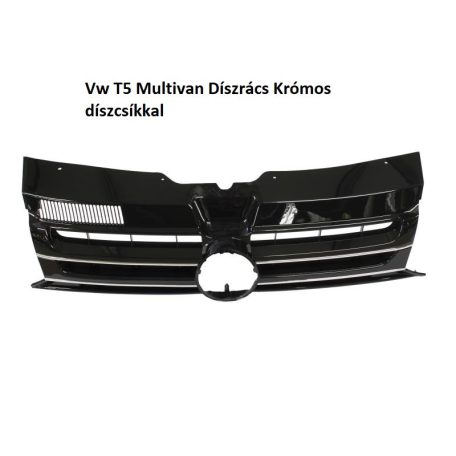 Vw T5 Multivan Díszrács Fekete S Krómos díszcsíkkal