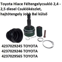   Toyota Hiace Féltengelycsukló 2,4 - 2,5 diesel Csuklókészlet, hajtótengely Jobb Bal külső