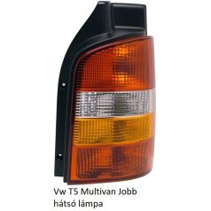   Vw T5 Multivan Jobb hátsó lámpa - foglalat nélkül (piros-sárga) -9 09 7H0945096G