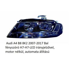    Audi A4 B8 8K2 2007-2017 Bal fényszóró H7-H7-LED irányjelzővel, motor nélkül, automata állítású -5/06 8K0941029