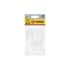 KÁBELKÖTEGELŐ TOPEX 44E975 2,5X100 MM/100 DB FEHÉR