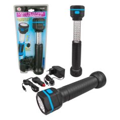   Szerelőlámpa, 30+6 LED, akkumulátoros, teleszkópos (AUKDOCFAT13032, CC42949)