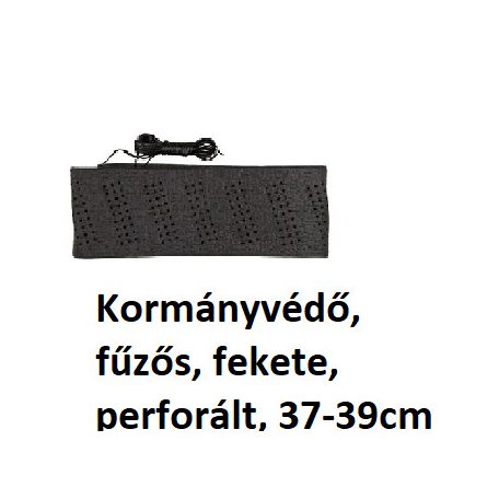 kormányvédő, fűzős, fekete, perforált, 37-39cm