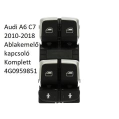   Audi A6 C7 2010-2018 Ablakemelő kapcsoló Komplett 4G0959851