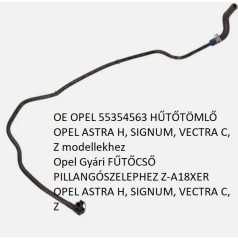   Opel Gyári FŰTŐCSŐ PILLANGÓSZELEPHEZ Z-A18XER OPEL ASTRA H, SIGNUM, VECTRA C, Z 55354563 