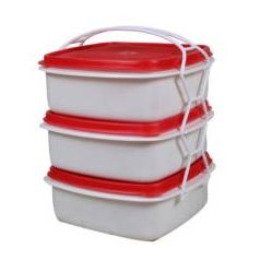 Ételhordó 3 részes Szögletes 220x185x185