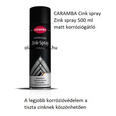   CARAMBA Cink spray Zink spray 500 ml matt korróziógátló Horganyzó-Spray