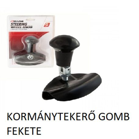 KORMANYTEKERO GOMB FEKETE