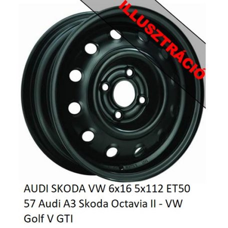 AUDI SKODA VW 6x16 5x112 ET50 57 Audi A3 Skoda Octavia II - VW Golf V GTI 