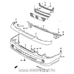 Suzuki Swift 1996-2005 Diszrács (embléma nélkül) (OE)