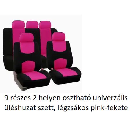 9 reszes 2 helyen oszthato univerzalis huzat pink fekete