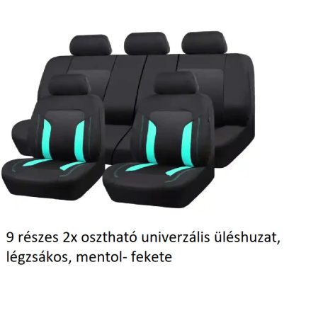 9 reszes 2x oszthato univerzalis uleshuzat mentol-fekete