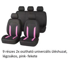 9 reszes 2xoszthato univerzalis huzat pink fekete