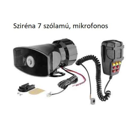 Sziréna 7 szólamú, mikrofonos