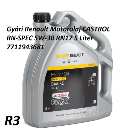 Gyári Renault Motorolaj CASTROL RN-SPEC 5W-30 RN17 5 Liter 7711943681