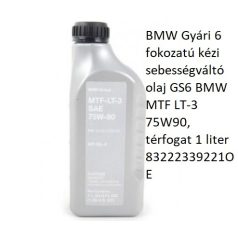   BMW Gyári 6 fokozatú kézi sebességváltó olaj GS6 BMW MTF LT-3 75W90, térfogat 1 liter  83222339221 BMW