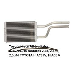   Toyota Hiace Fűtőradiátor 8710726010 motorok 2,4d, 2,4 td, 2,5d4d TOYOTA HIACE IV, HIACE V 