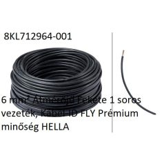   6 mm² Átmérőjű Fekete 1 soros vezeték, Kábel-ID FLY Prémium minőség HELLA