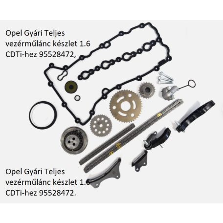 Opel Gyári Teljes vezérműlánc készlet 1.6 CDTi-hez 95528472, 