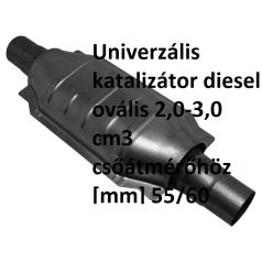   Univerzális katalizátor  diesel ovális  2,0-3,0 cm3 csőátmérőhöz [mm] 55/60