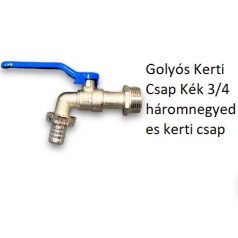 Golyós Kerti Csap Kék 3/4 háromnegyedes kerti csap