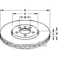 Skoda Fabia 1.4 i Első Féktárcsa LPR 15 colos kerékhez