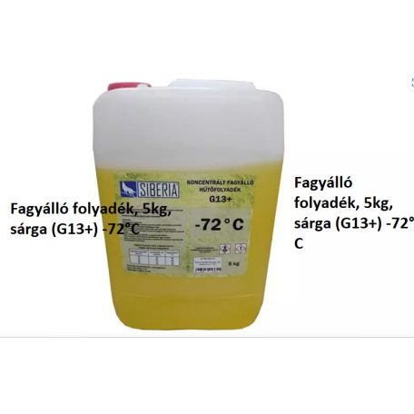 Fagyálló folyadék, 5kg, sárga (G13+) -72°C