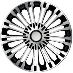 15" Volante Silver & Black