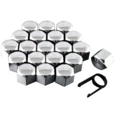 Díszkupak kerékanyára, króm, 19mm