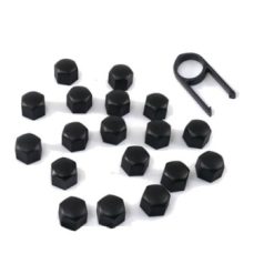 Díszkupak kerékanyára, fekete, 19mm