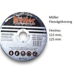 Möller Flexvágókorong Fémhez 115 mm, 125 mm 