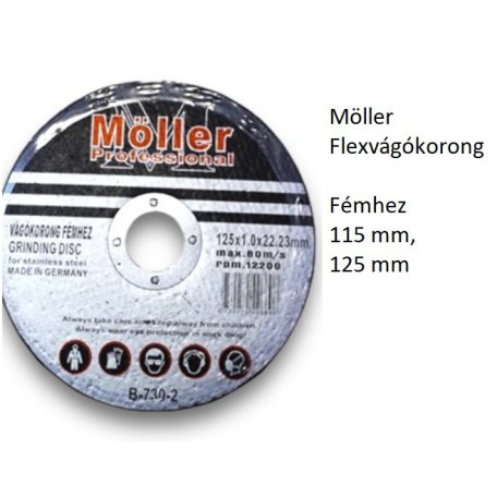Möller Flexvágókorong Fémhez 115 mm, 125 mm 